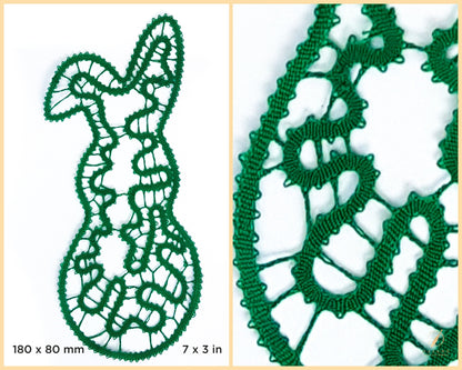 Bobbin Lace Pattern Easter Bunny Printable PDF - instant digital download