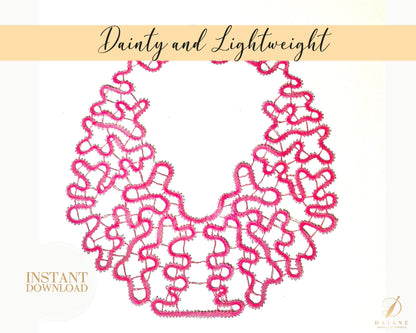 Bobbin Lace Pattern Baby Bib | printable PDF - digital download