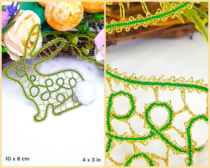 Bobbin Lace Easter Bunny Pattern Printable PDF - instant digital download