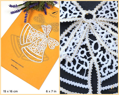 Bobbin Lace Pattern Bow Bell - instant digital download