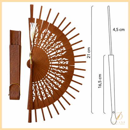 Bobbin Lace Decorated Wooden Fan Diva