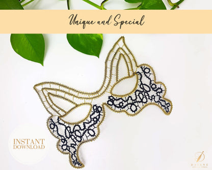 Bobbin Lace Carnival Mask Florence Bobbin Lace Pattern