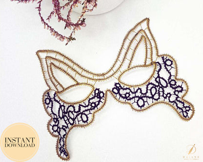 Bobbin Lace Carnival Mask Florence Bobbin Lace Pattern