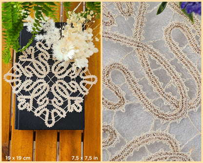 Bobbin Lace Pattern Wave Doily - instant digital download