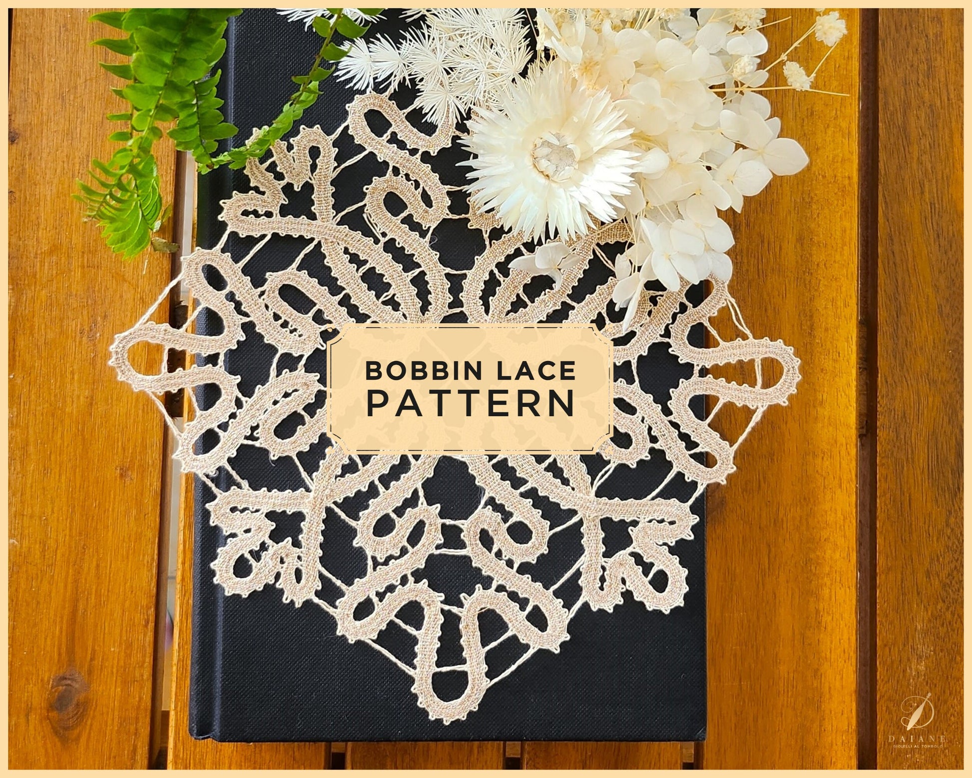 Bobbin Lace Pattern Wave Doily - instant digital download